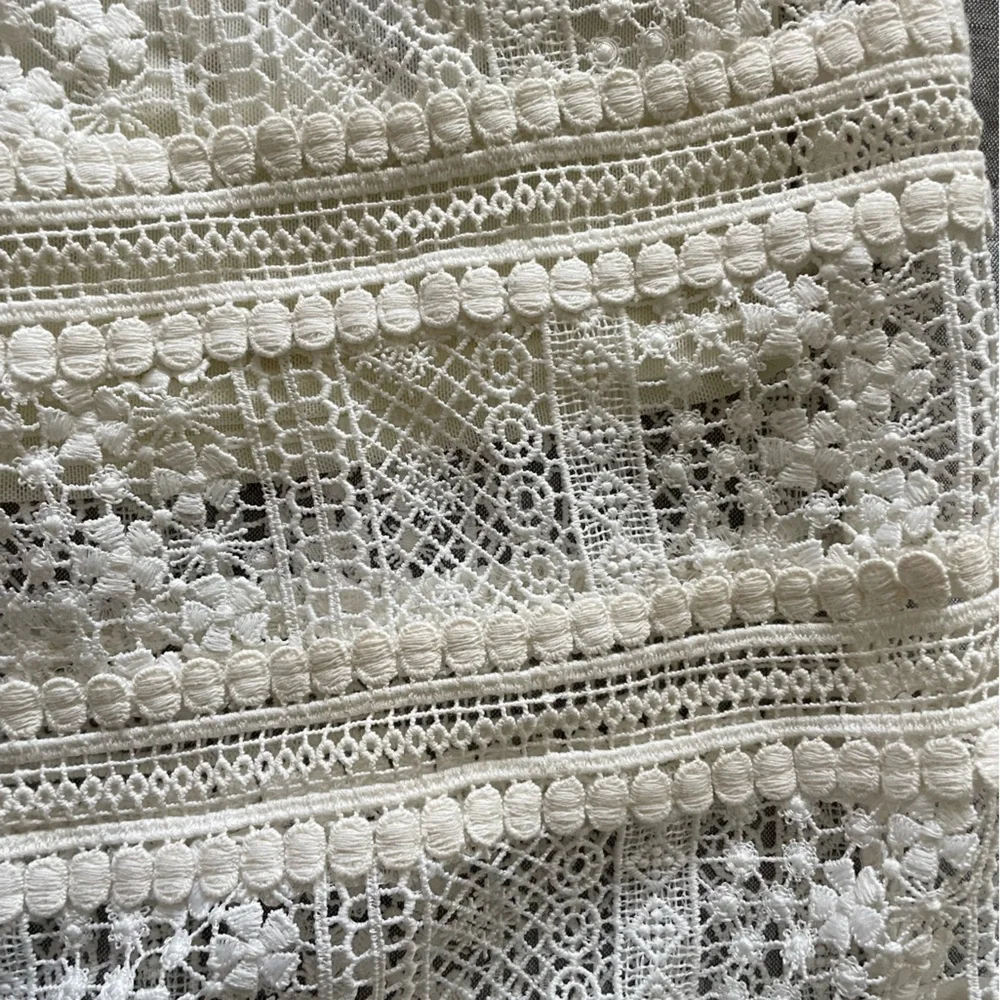 All Saints White Lace A-Line Midi Skirt - Picture 4 of 9